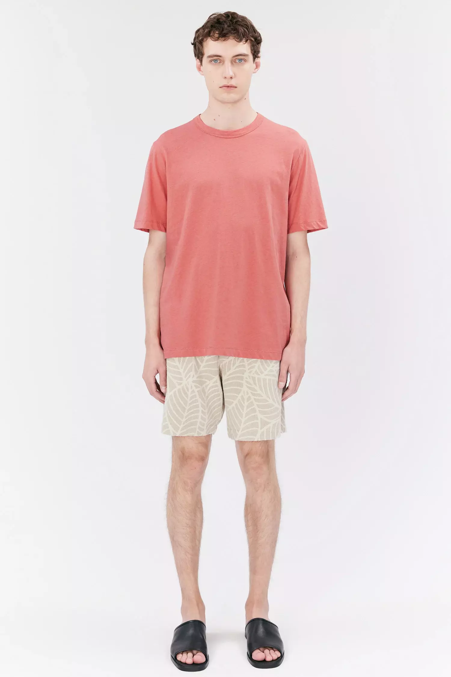 Elvine Hadar Leinen Mix T-Shirt Faded Rose Herren